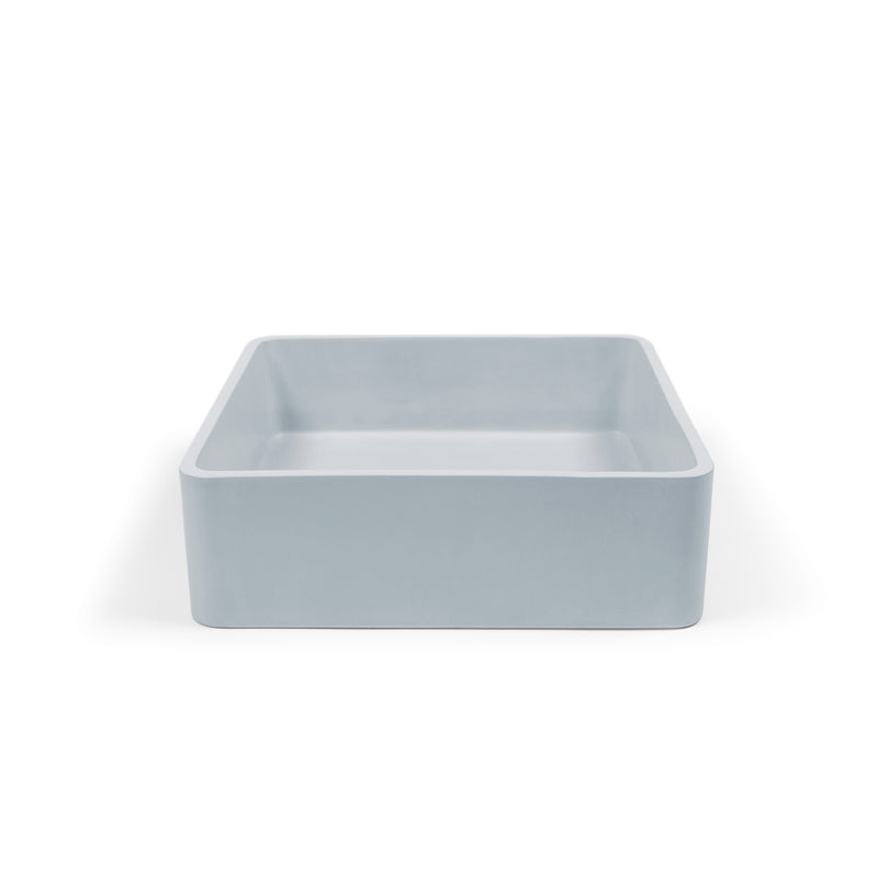 Nood betonnen waskom Vesl Square Powder Blue - 40 cm