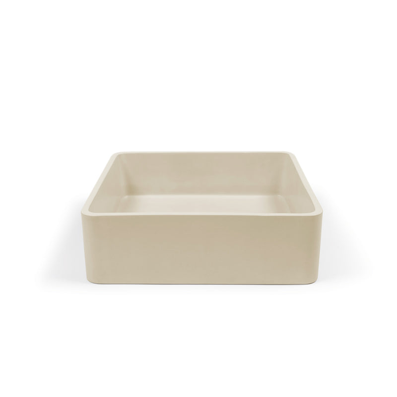 Nood betonnen waskom Vesl Square Sand - 40 cm
