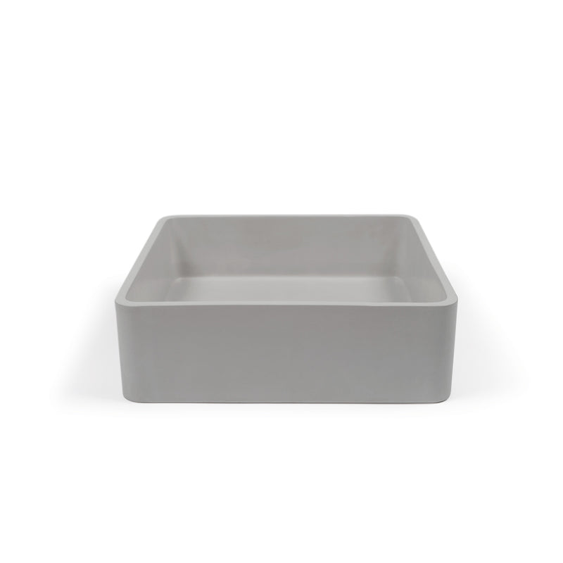 Nood betonnen waskom Vesl Square Sky Grey - 40 cm