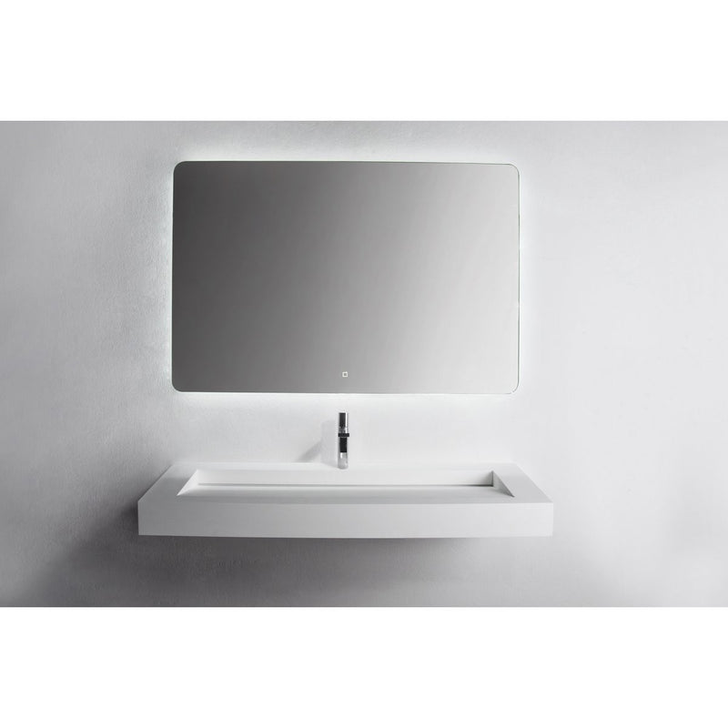 Ideavit solid surface wastafel Solidsquare b-10 mat wit - 120 cm