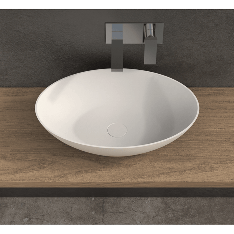 Ideavit solid surface waskom Solidthin mat wit - 50 cm
