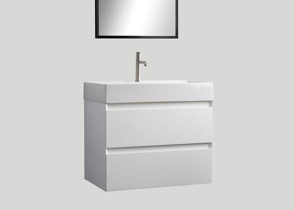 Keramiek enkele wastafel Muse glans wit (0 kr.gt) - 100 cm