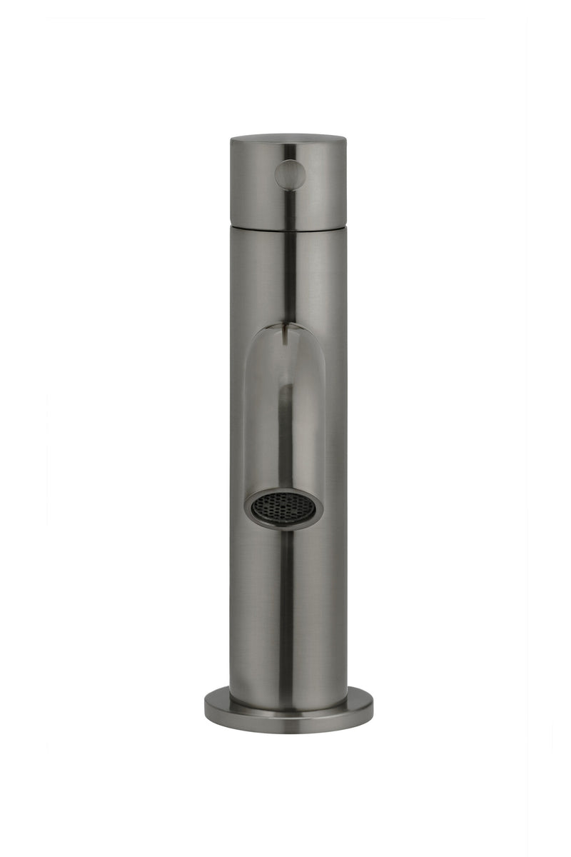 Gun metal PVD koudwaterkraan met gebogen uitloop van de voorkant