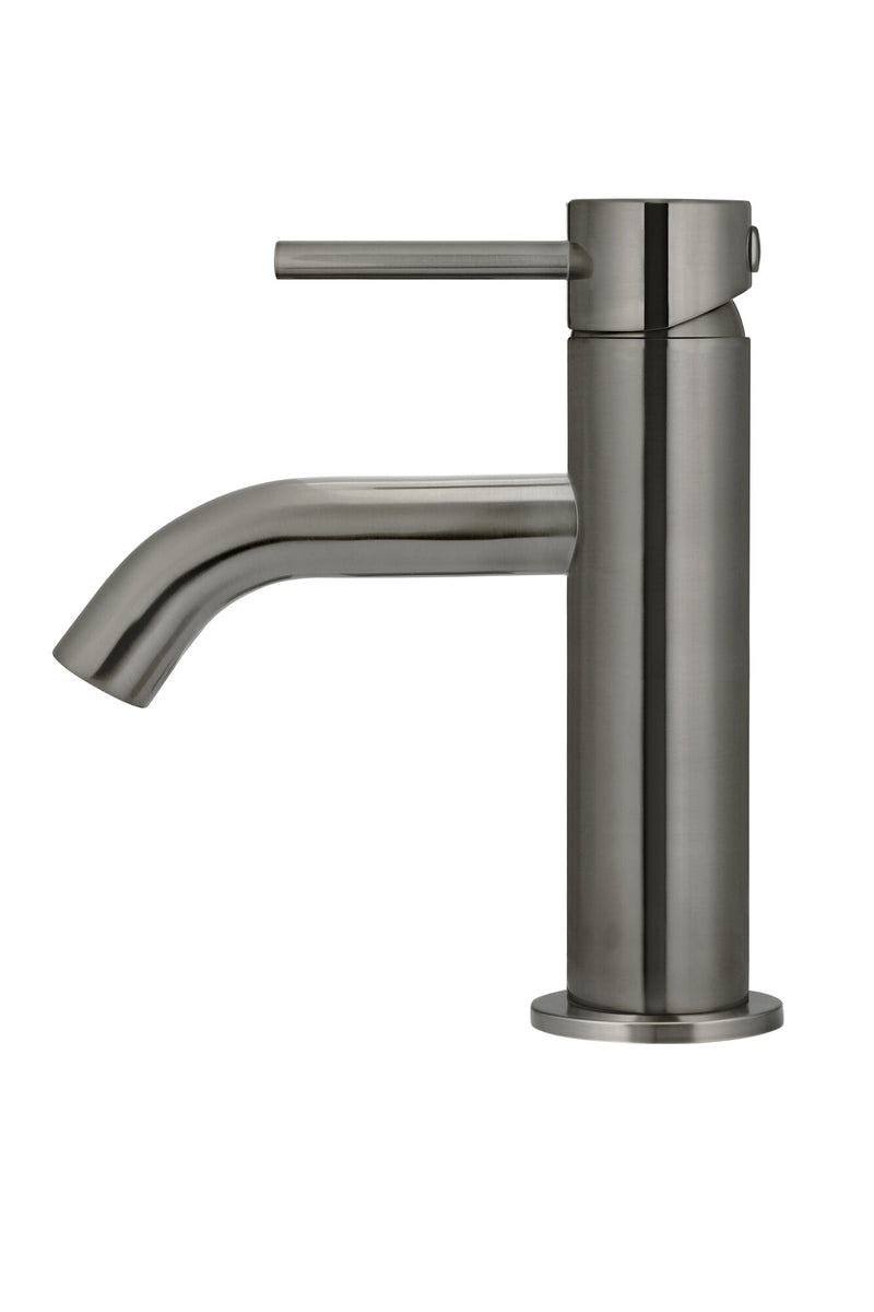 Gun metal PVD koudwaterkraan met gebogen uitloop van de zijkant