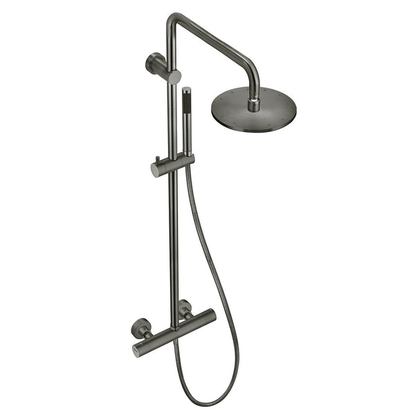 Gun metal PVD opbouw doucheset met thermostaatkraan afbeelding 3