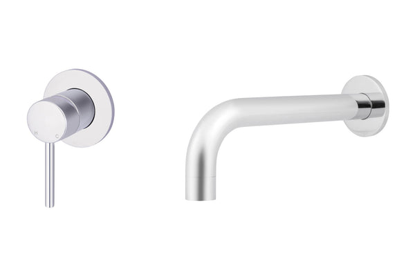 Meir chromen mengkraanset rond  - set 1 (uitloop 21 cm / hendel lang)