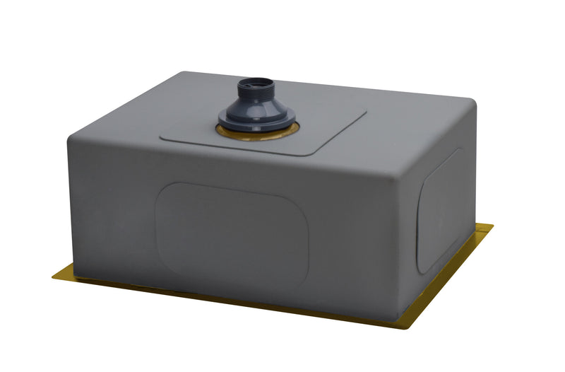 Meir RVS enkele spoelbak Lavello PVD geborsteld koper - 45 cm