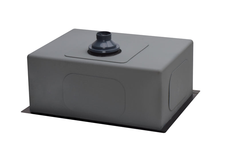 Meir RVS enkele spoelbak Lavello PVD geborsteld gun metal - 45 cm