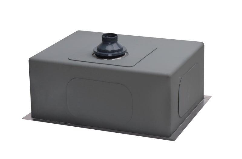 Meir RVS enkele spoelbak Lavello PVD geborsteld nikkel - 45 cm