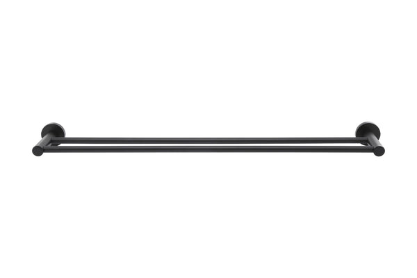 Meir mat zwarte handdoekhouder dubbel 60 cm