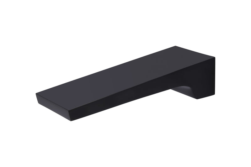 Meir mat zwarte wanduitloop plat 19 cm