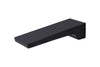 Meir mat zwarte wanduitloop plat 19 cm