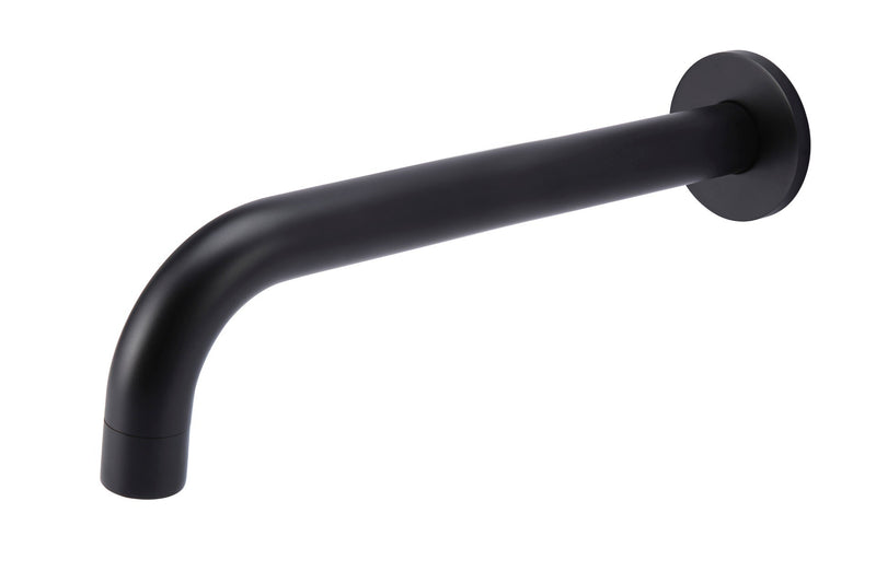 Meir mat zwarte wanduitloop rond 30 cm