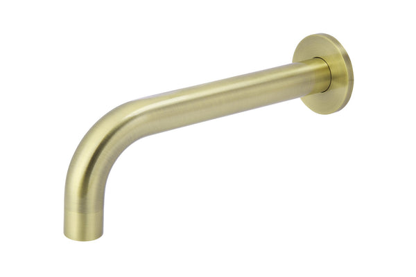 Meir gouden baduitloop met handdouche en inbouw thermostaatkraan