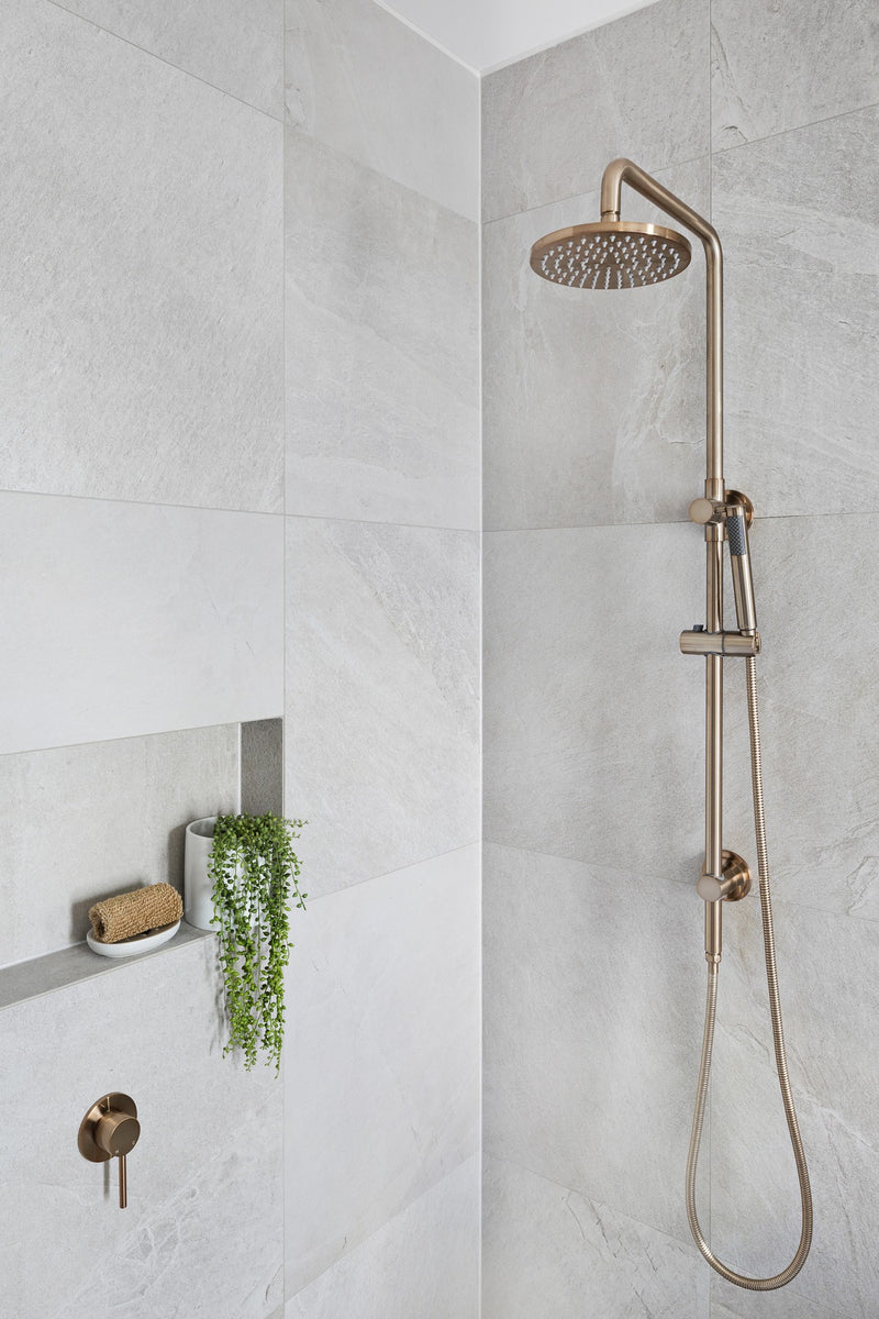 Meir rosé gouden handdouche staaf met glijstang