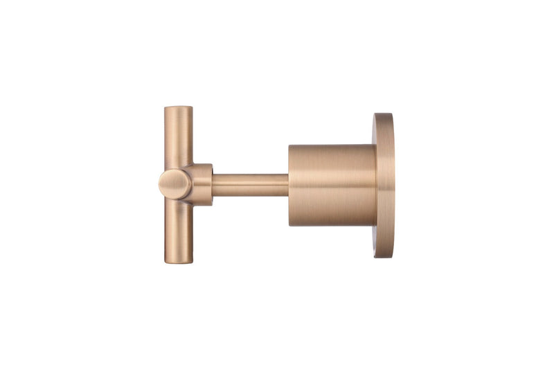 Meir rosé gouden inbouw & afbouwdeel wandkraan kruisknoppen