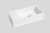 Blend polystone toiletfontein Sens links glans wit (1 kr.gt) - 36 cm
