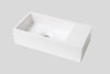 Blend polystone toiletfontein Sens rechts glans wit (1 kr.gt) - 40 cm