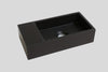 Blend quartz toiletfontein Rebel links mat zwart (1 kr.gt) - 36 cm