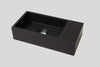 Blend quartz toiletfontein Rebel rechts mat zwart (1 kr.gt) - 36 cm