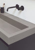 Blend quartz enkele wastafel Raw mat beton grijs (2 kr.gt) - 120 cm