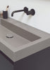 Blend quartz enkele wastafel Raw mat beton grijs (1 kr.gt) - 60 cm