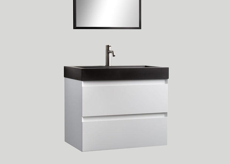 Quartz enkele wastafel Raw mat zwart (0 kr.gt) - 100 cm