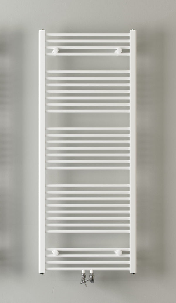 Instamat handdoekradiator Base glans wit met aansluitset - 113 x 60 cm