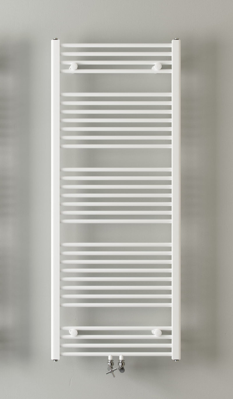 Instamat handdoekradiator Base glans wit met aansluitset - 185 x 60 cm
