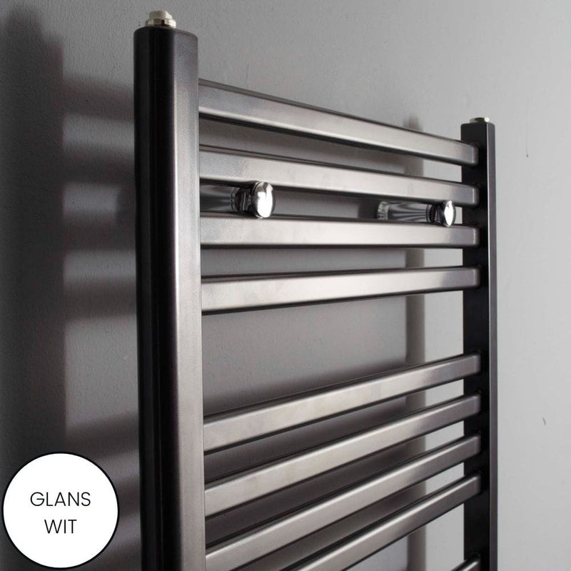 Instamat handdoekradiator Calda glans wit met aansluitset - 185 x 45 cm
