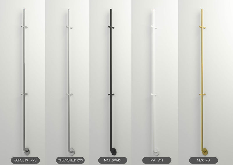 Instamat elektrische radiator Jay geborsteld RVS - 175 cm