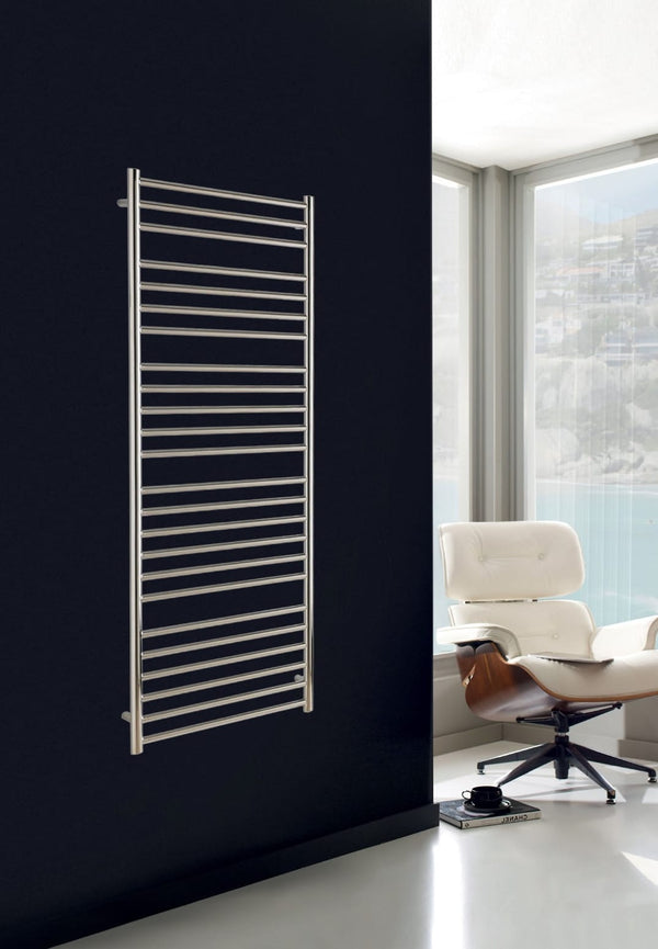 Blend handdoekradiator Nox geborsteld RVS met aansluitset - 80 x 50 cm