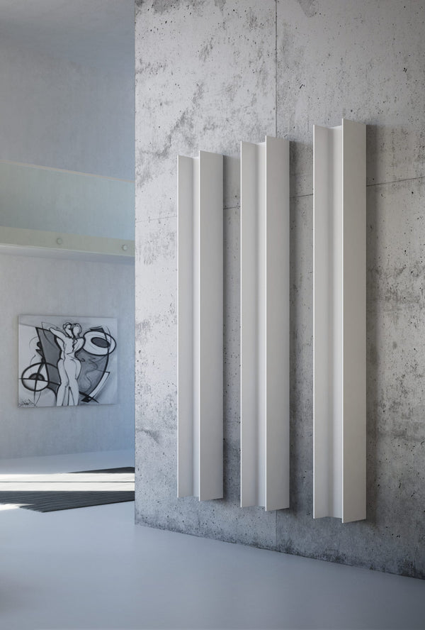 Instamat design radiator T2V glans wit met aansluitset - 201 x 23 cm