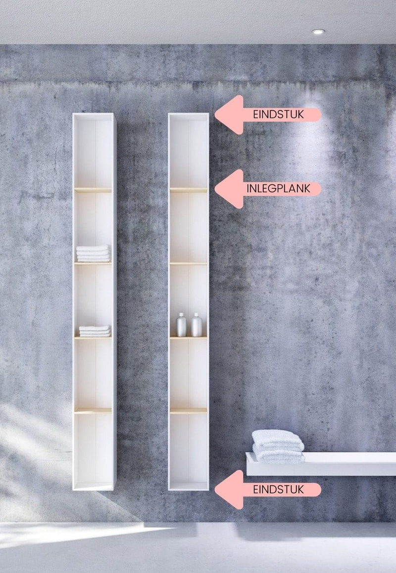 Instamat design radiator T2V mat wit met aansluitset - 201 x 23 cm