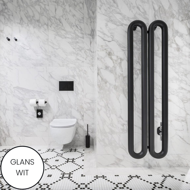 Instamat design radiator Tubone-V 2 elementen glans wit - 200 x 44 cm