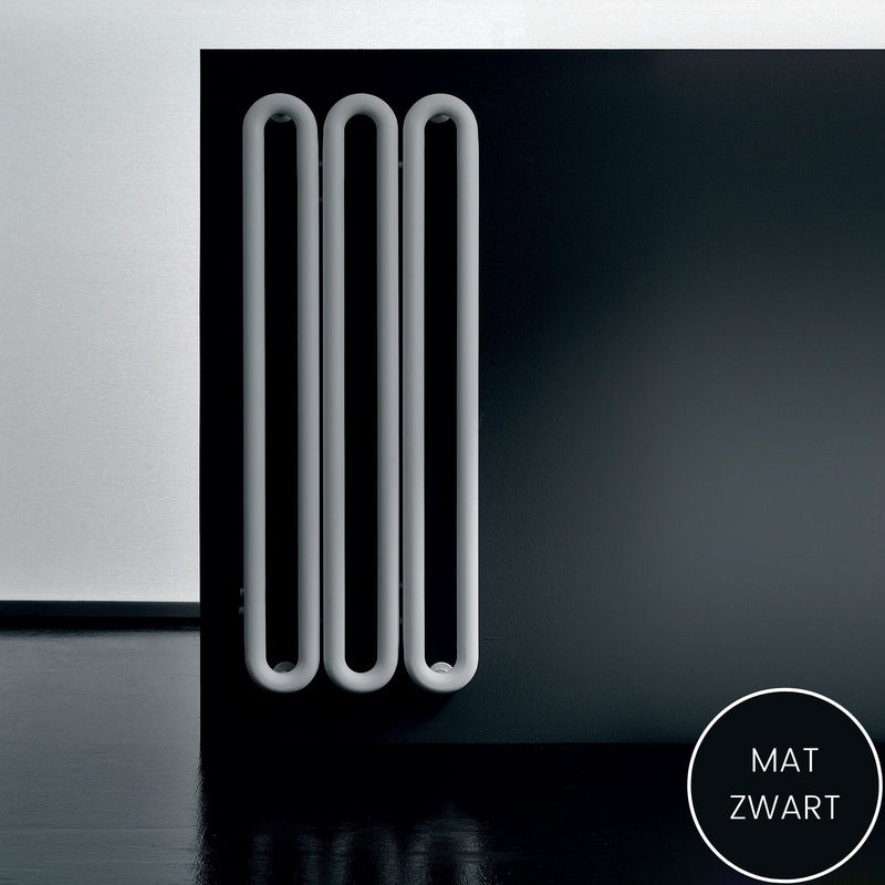 Instamat design radiator Tubone-V 3 elementen mat zwart - 150 x 67 cm