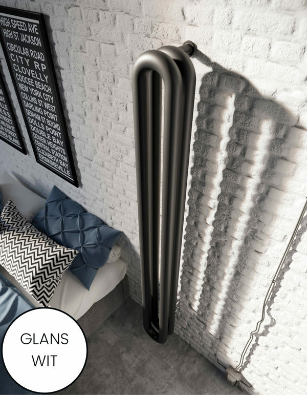 Instamat design radiator Tubone-V dubbel element glans wit - 150 x 21 cm
