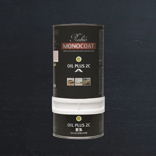 Rubio Monocoat Precolor Easy Intense Black 100 ml met Oil Plus 2C Charcoal 350 ml