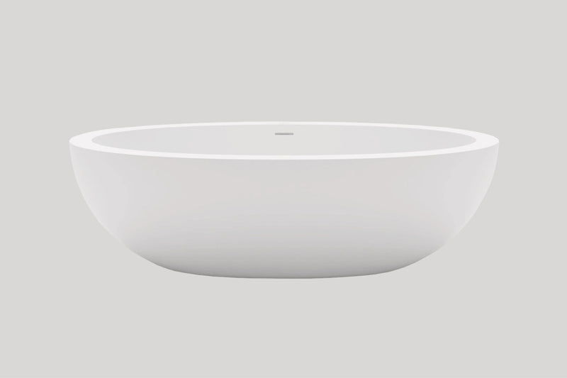 Djati solid surface vrijstaand ligbad Dock mat wit - 188 cm