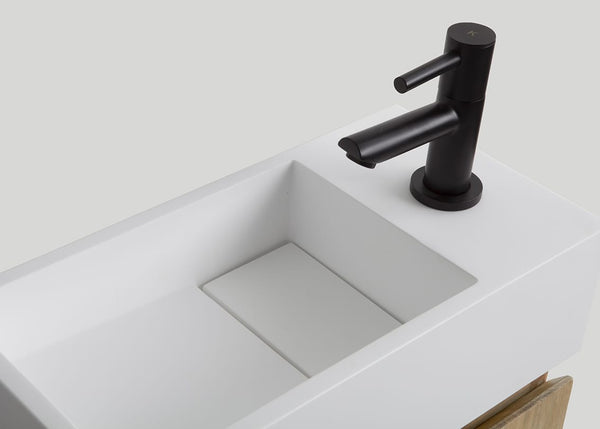 Djati solid surface toiletfontein Solid Blocco mat wit (0 kr.gt) - 36 cm