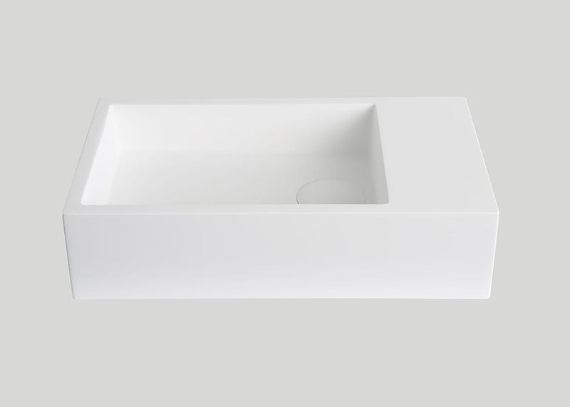 Mastello teak toiletmeubel Gili en solid surface toiletfontein mat wit - 40 cm