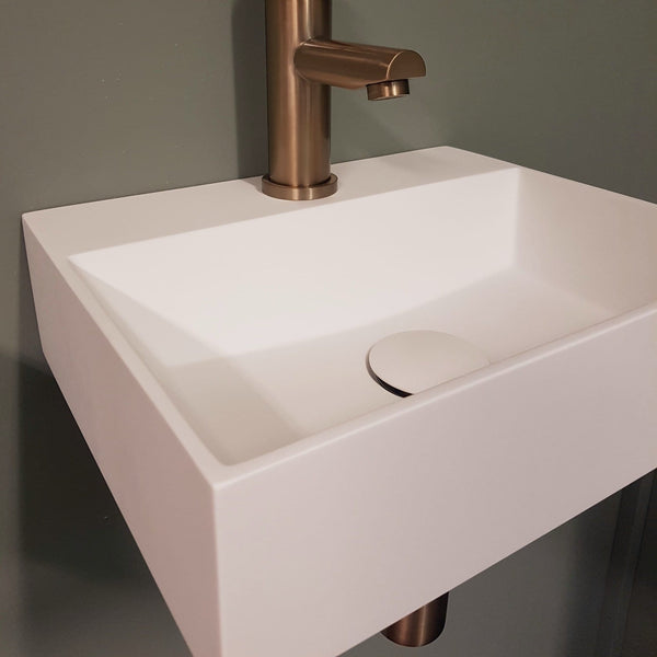 Djati solid surface toiletfontein Solid Cargo mat wit (1 kr.gt) - 36 cm