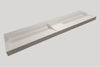 Mastello solid surface dubbele wastafel Solid Cascate mat marmer (2 kr.gt) - 180 cm
