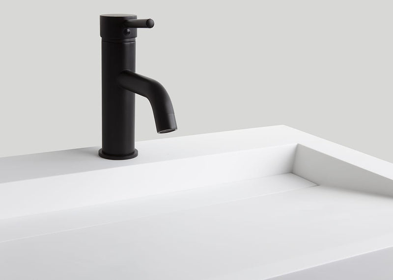 Mastello teak badmeubel Mallorca en solid surface wastafel Cascate mat wit zonder kraangat - 60 cm