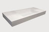 Djati solid surface enkele wastafel Solid Stretto mat wit (0 kr.gt) - 60 cm