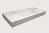 Mastello solid surface enkele wastafel Solid Stretto mat wit (1 kr.gt) - 60 cm