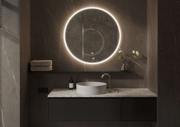 Ronde spiegel met led en spiegelverwarming afbeelding 3