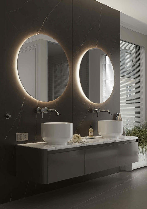 Blend ronde spiegel Rotondo met led en spiegelverwarming - 100 cm