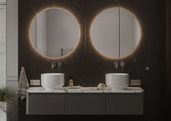 Ronde spiegel met led en spiegelverwarming afbeelding 2