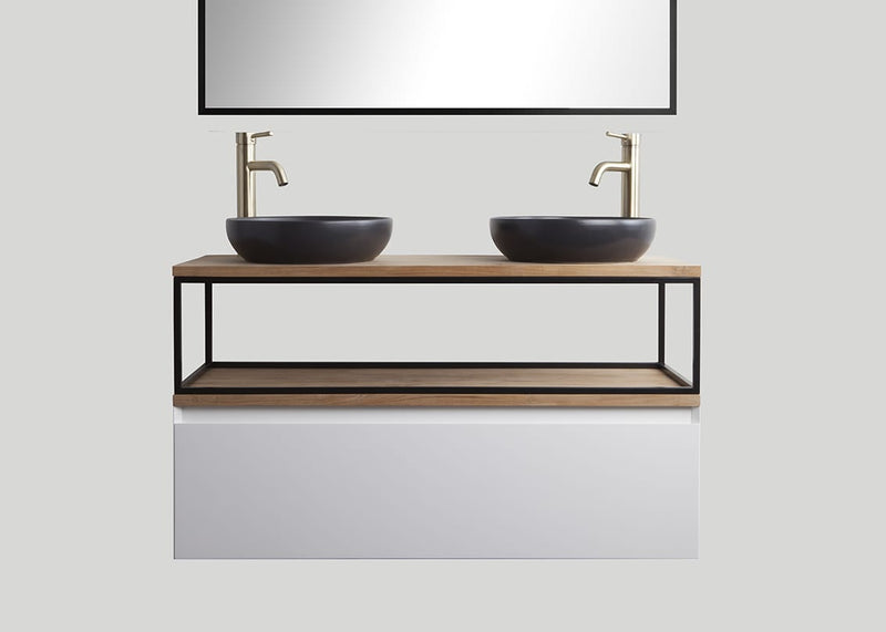 Blend stalen frame Blacksteel mat zwart - 120 cm